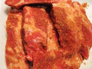 Beef Ribs Rubbed with Dry herbs by guy gasoline