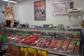 Hirsch’s Meats is a good location for barbecue materials and sausage.