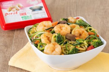 Hungry Girl's Healthy Zucchini-Noodle & Shrimp Stir-Fry Recipe