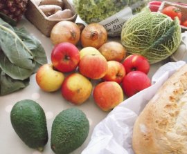 breakdown of Riverford natural Fruit, Vegetable and Meat package