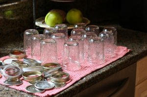 Set Jars and screw bands to dry.